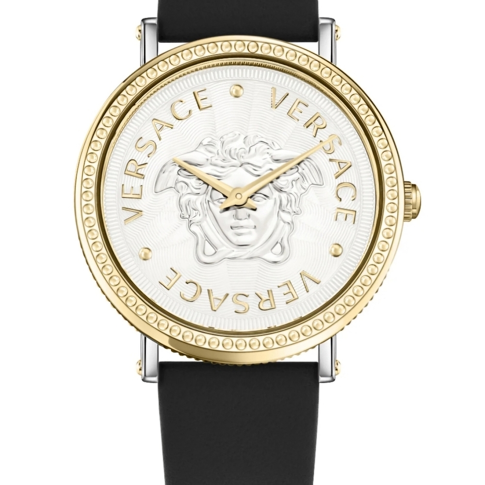 VERSACEV-Dollar Leather Watch